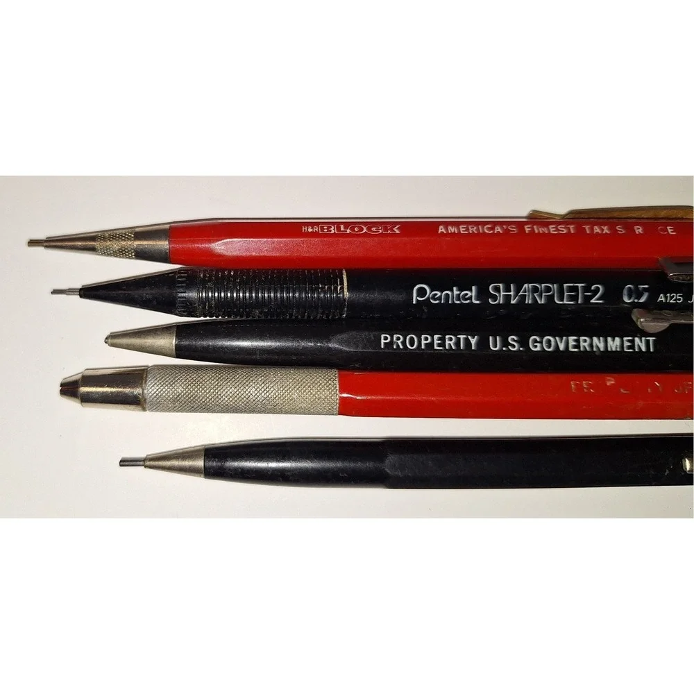 Vintage Mechanical Pencil Lot Pentel‎ Boeing US Government H&R Block Autopoint